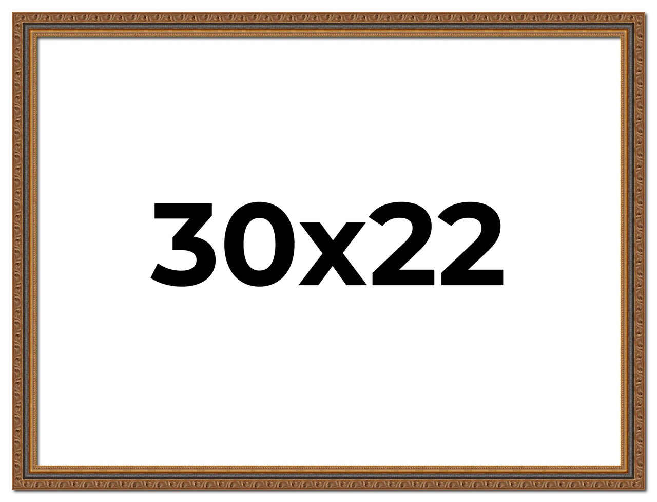 22x30 Classic Picture Frame with UV-Resistant Acrylic & Acid Free Backing, Available in 4 Finishes - Black, Brown, Gold, and Silver